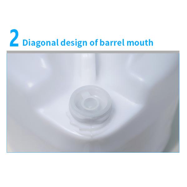 Chemical Liquid UFU 5 Gallon Plastic HDPE Container White Yellow