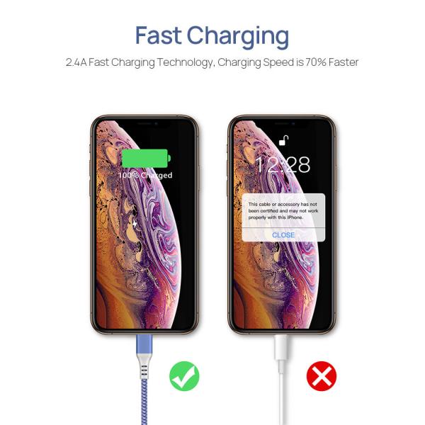 Slim SGS USB Lightning Charging Cable PD Fast Charging
