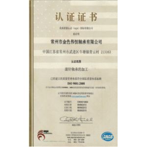 changzhou fums bearing co.,ltd Сертификации