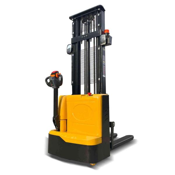 1.5t 1500kg Full Electric Walkie Stacker With 18 Months Warranty For Support Production Process