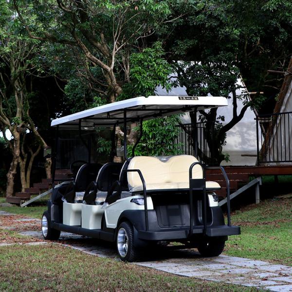 6 Front+2 Rear Seats Electric Golf Buggy With Long Range Battery