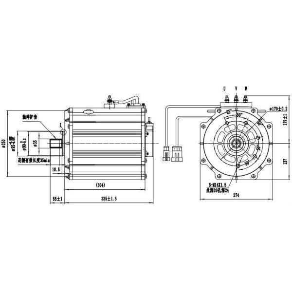 Hot Sale 12kW AC motor for Electric Forklift