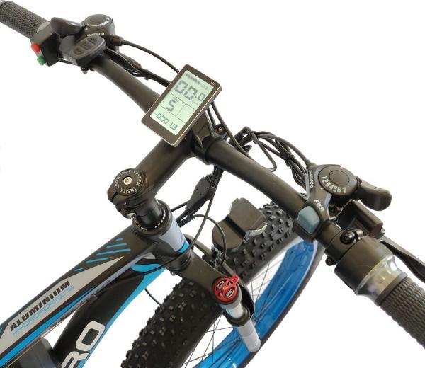 1KW Fat Tire Electric Mountain Bike Brushless Geared HYDR Fork