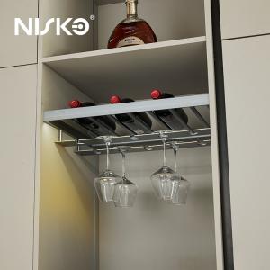 Aluminum Hanging Goblet Holder Wine Bottle And Glass Rack