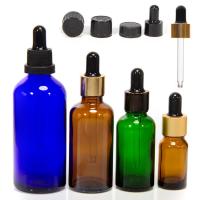 Verte bleu 50 ml 100 ml Bouteille gouttelette en verre Emballage cosmétique ODM