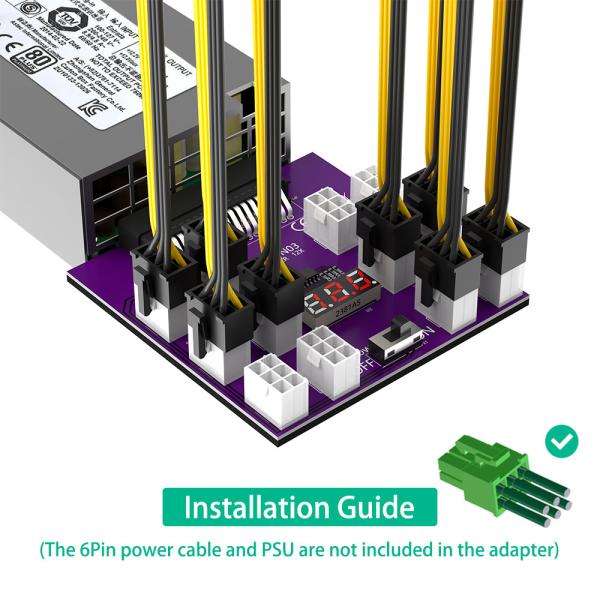 Mise à niveau de la version de l'alimentation avec 12 PCS ATX 6Pin connecteur d'alimentation pour Emerson 7001484 alimentation