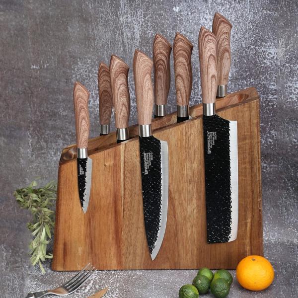 ISO  Rust Resistant Wooden Magnetic Knife Rack With Strong Enhanced Magnets