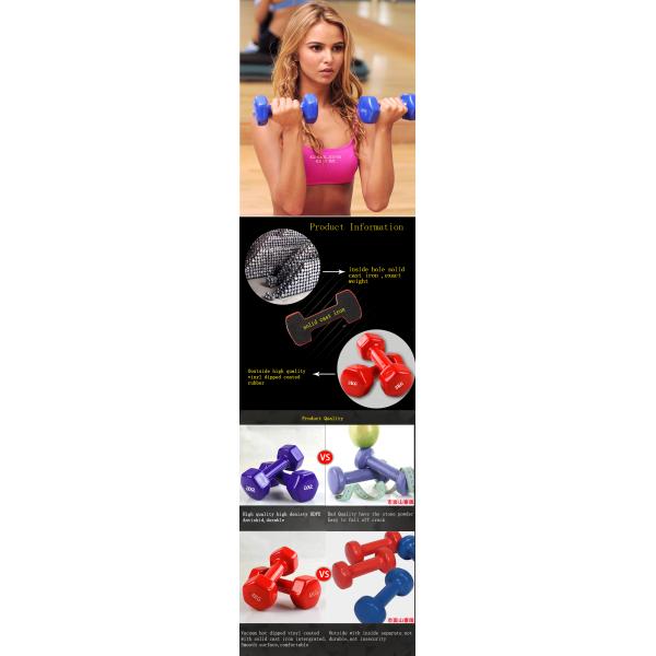 red green ,pink ,purple .,black ,blue vinyl dipping dumbbell for children ,women excerices