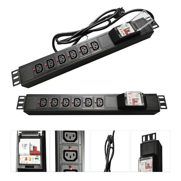 Черный блок распределения силы выхода 48 битов для сети и центра данных шкафа сервера