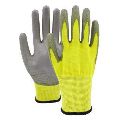 CE EN 388 HPPE Gants en forme de coquille en PU, niveau 5 Gants résistants aux coupures