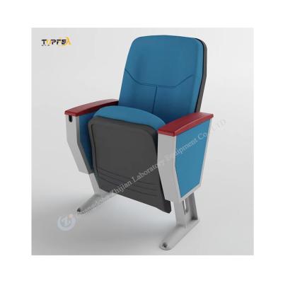 Quadro de aço de trabalho pesado cadeira de igreja dobrável assento design elegante com almofada aconchegante