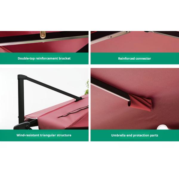 8 Aluminium Ribs Large Garden Parasol 3m Garden Umbrella OEM