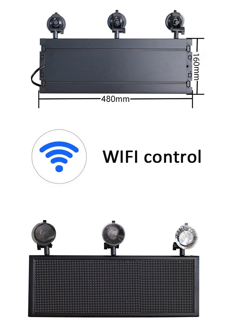 Окно такси автомобиля доски 4G Wifi IP33 знака СИД SMD3535 5500cd/sqm заднее