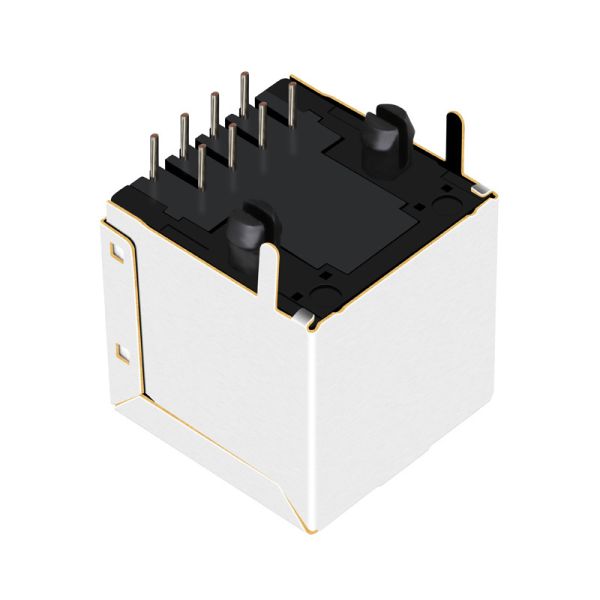 LPJE601XDNL Cat 5e Top Entry RJ45 Modular Jack 16.4mm Height