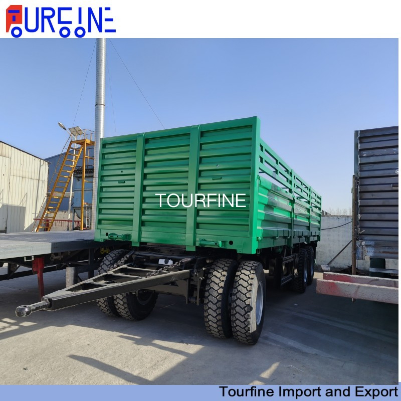 30 Ton 3 Axle Drawbar Cargo Full Trailer for Commercial Freight Transport
