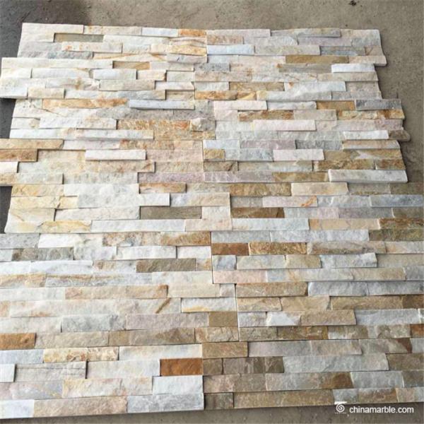 Slate Culture Stone Yellow Red Tiger Skin And Rust Quartzite Stacked Stone Natural stone