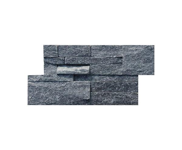 Split Black Slate Culture Stone Wall Cladding 10mm Thickness