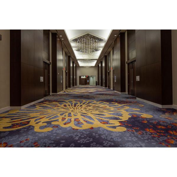 Bohemian Style Square Cut Pile Fireproof Nylon Carpet for Banquet Hall and Exhibition