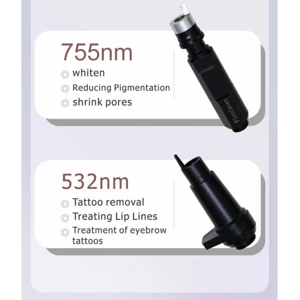 Brazo láser de Corea importado 1064 532 755nm láser de picosegundos para la eliminación de tatuajes