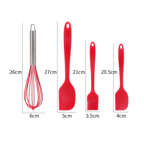 Green Silicone Support for High Temperature Cooking in Nonstick 10 Pcs Kitchen Utensil Set