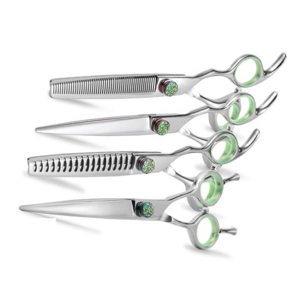 7 Inch Fishbone Teeth Puppy Grooming Scissors Dog Hair Shears