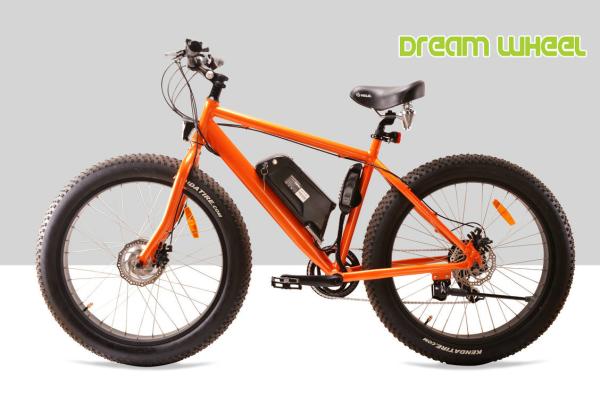 32km/H Electric Beach Cruiser Bikes , 4 Inch Fat Tire Beach Snow Electric Bike