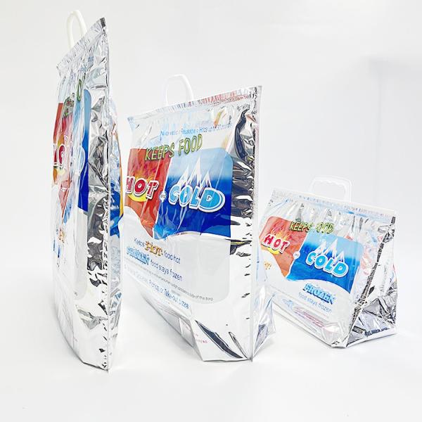 Plastic Silver Custom Disposable Hot Cold Thermal Bag For Frozen Food