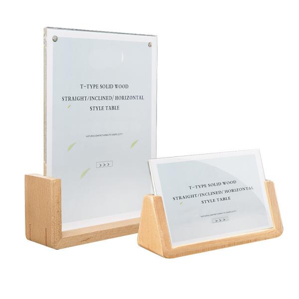 Upscale Restaurant Promotional Sign Holder Vertical Acrylic Mail Organizer