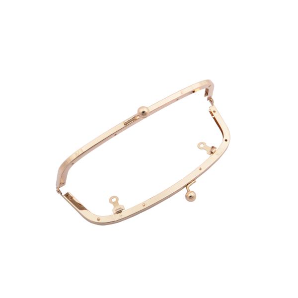 Shiny gold metal flat wallet frame,women purse metal frame 200*75mm
