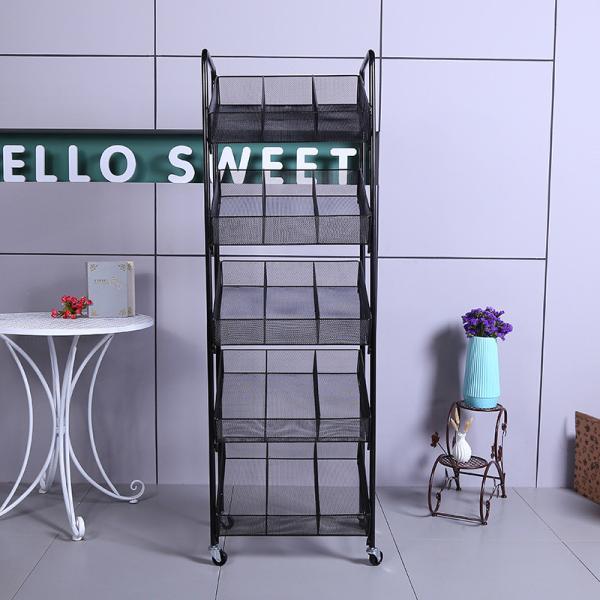 Light Weight Wire Display Rack Wire Wooden Storage Racks With Wheels