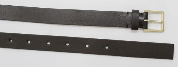 Coffee Color Mens Casual Belts With Gold Buckle , Durable Casual Dress Belt