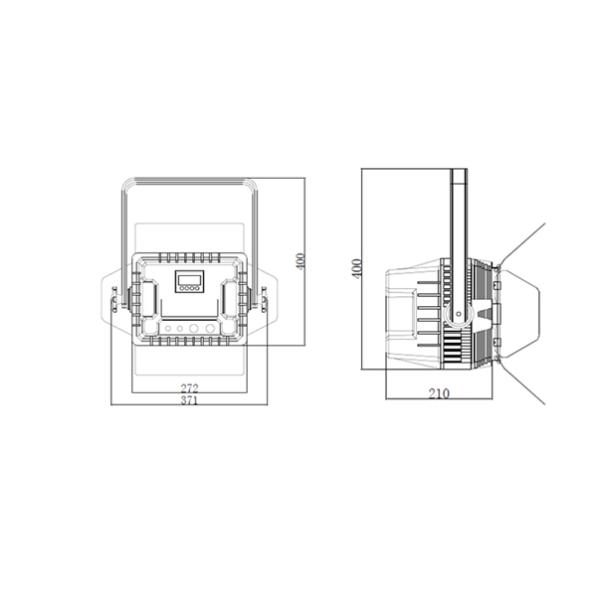 Dmx 160w вело этап театра студии светлый освещая 120° 371x210x400MM