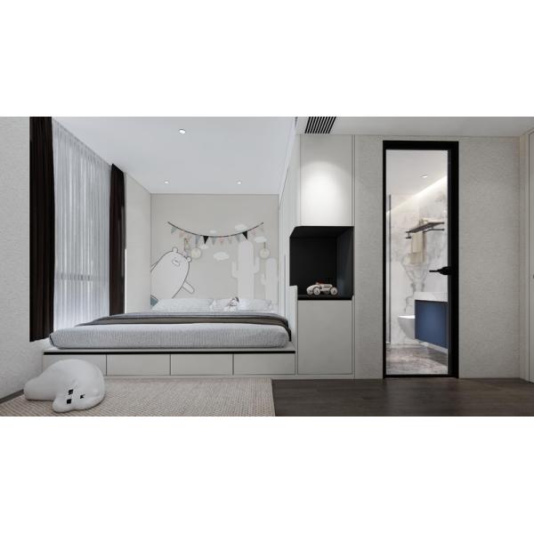 Fadior Modern Minimalist Tatami Bed из нержавеющей стали с коробками в конце кровати