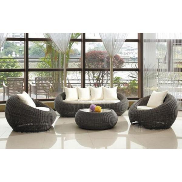 Leisure Aluminium PE Rattan Wicker furniture Outdoor Garden Backyard Sofa sets wicker Patio sofa
