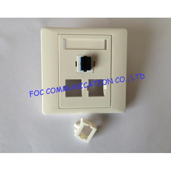 Indoor 86 Type Fiber Optic Termination Box Outlet For FTTH