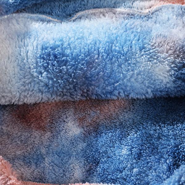 Knitted Weaving Method Tye-Dye Hoodies For Men With Faux Fur   Fashion