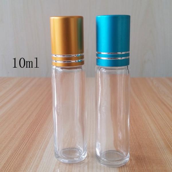Rainbow Blue Green Glass Roller Bottles Pilfer - Proof Thick Glass Body