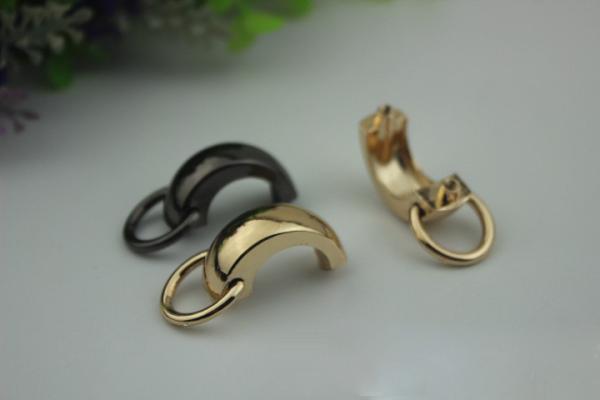 Metal bag part gunmetal color 35 mm zinc alloy handbag arch bridge with nickel free