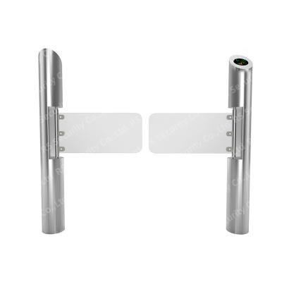 Office DC Brushless Swing Turnstiles Gate 304ss Wiegand Controller Wing Barrier Company