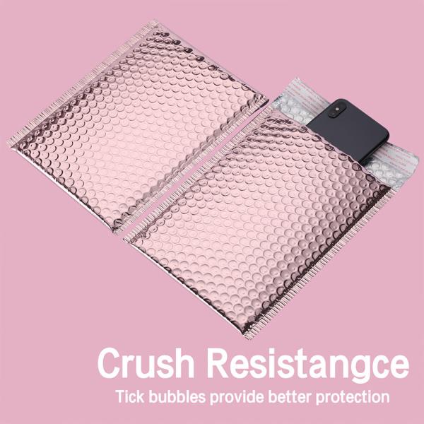GDCX Custom Poly Metallic Bubble Mailers Holographic Padded Envelopes Shipping Metallic Packaging Courier Delivery Bubble Bags