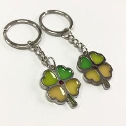 Manufacturer New design translucent enamel transparent custom Nickel 2D Cute hard enamel plant flower shape metal Keychain