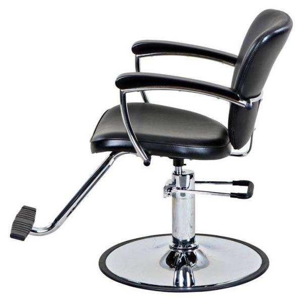 Round / Square Base Salon Hair Styling Chairs With Chrome Steel Foot Plate