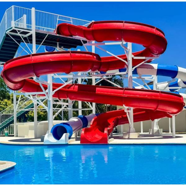 Adult Swimming Pool Water Theme Park Riders Fiberglass Pool Slides Combo For Resort Hotel And Water Park