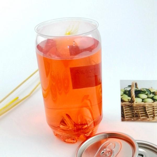 126mm 375ml Clear Plastic Juice Bottle For Cold Beverage