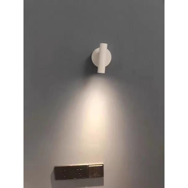 30000 Hours Working Time Aluminum Rotatable Bedside LED Reading Wall Light for Hotel