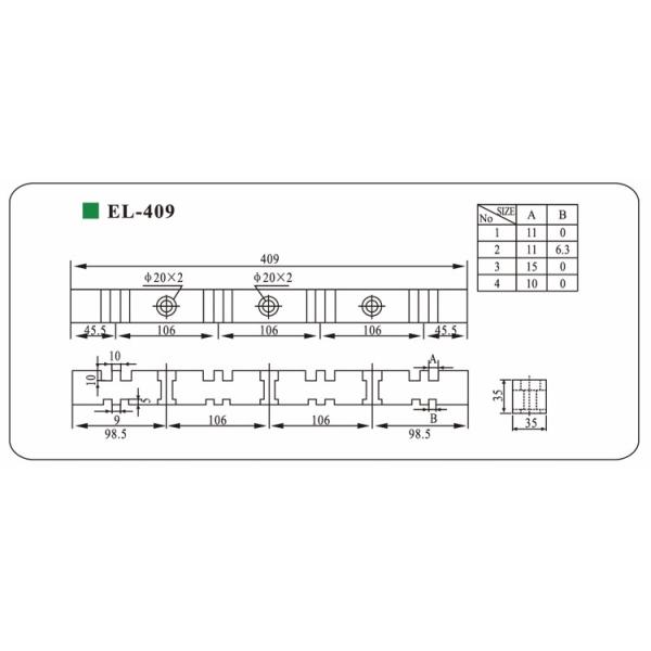 White Gray Busbar Support Isolator EL-409
