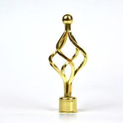 Crown Decorative Finials For Curtain Rods Durable With Paint Plating Treatment