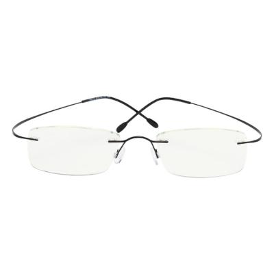 Rimless Titanium Optical Frame Men Flexible Reading Glasses
