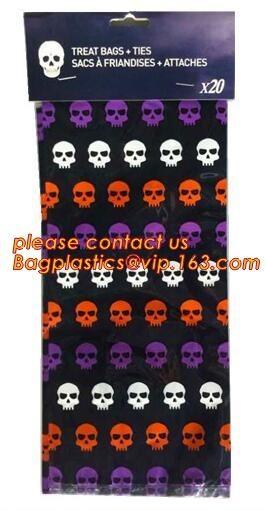 Halloween Candy Bag Basket Trick or Treat Pumpkin Tote Bag for Kids,gift decoration item Halloween cellophane treat bag