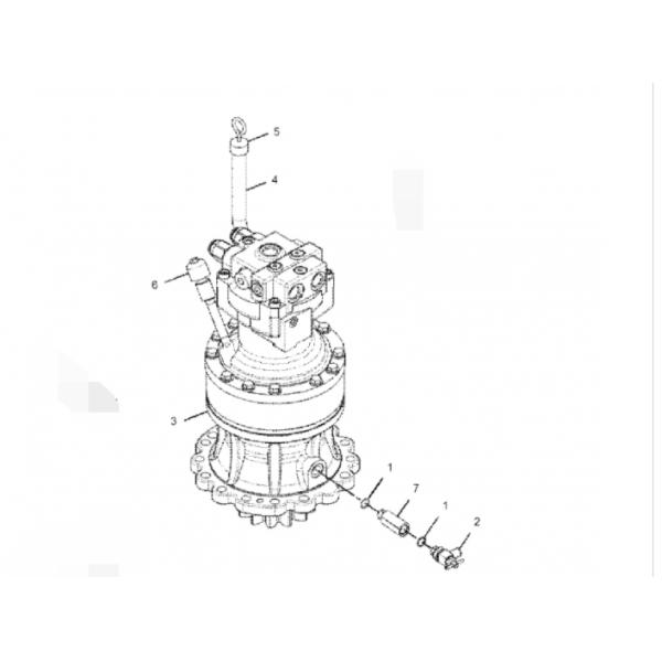 E312D Excavator Swing Gearbox 1695569 OEM Certifiion